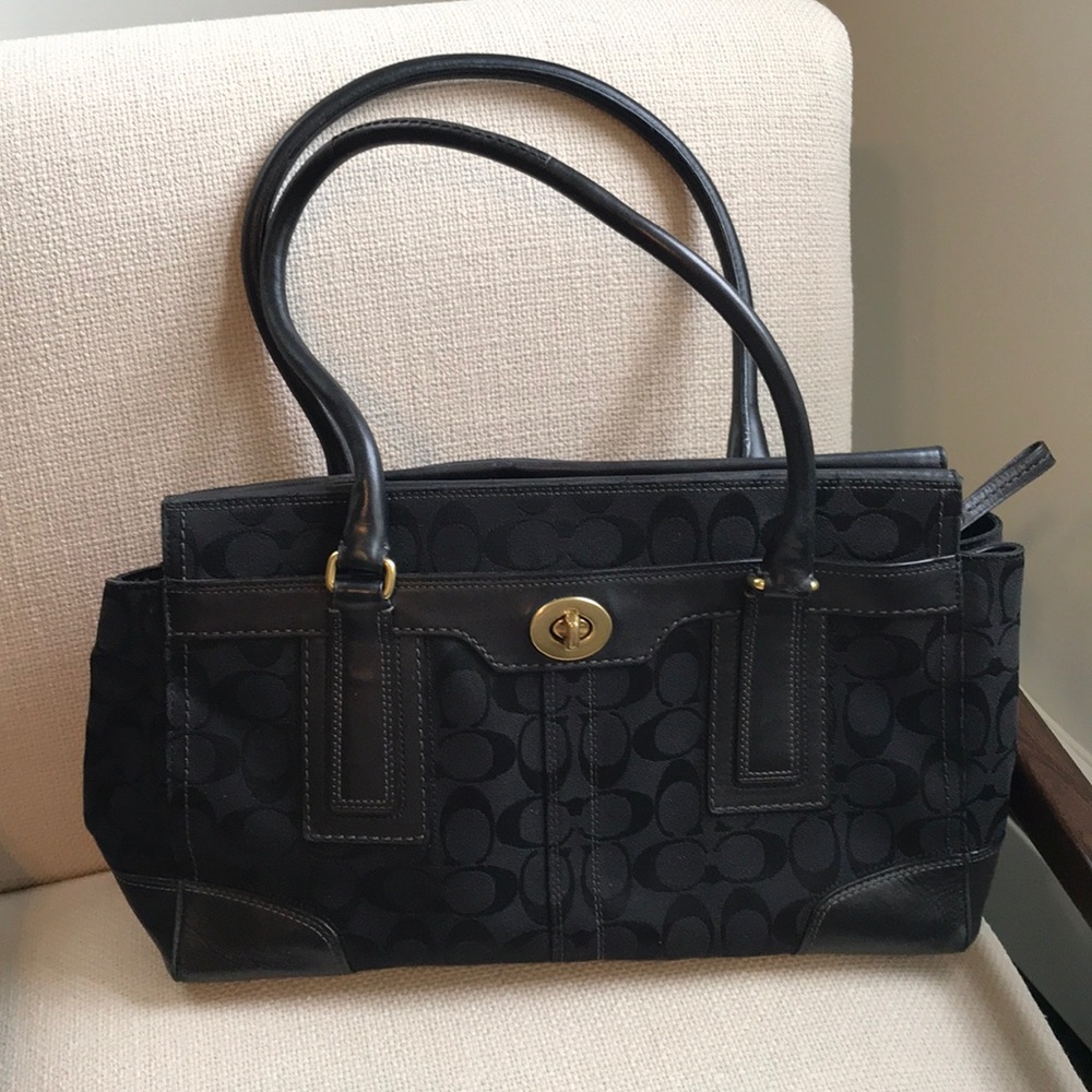 Black Authentic Coach top handle Bag